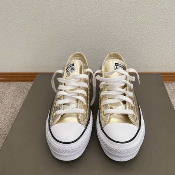 Converse Shoes | Converse Gold Platform Sneaker | Poshmark
